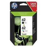 HP 62 Pack (N9J71AE) tinteiro preto + cores | HPB-62_R